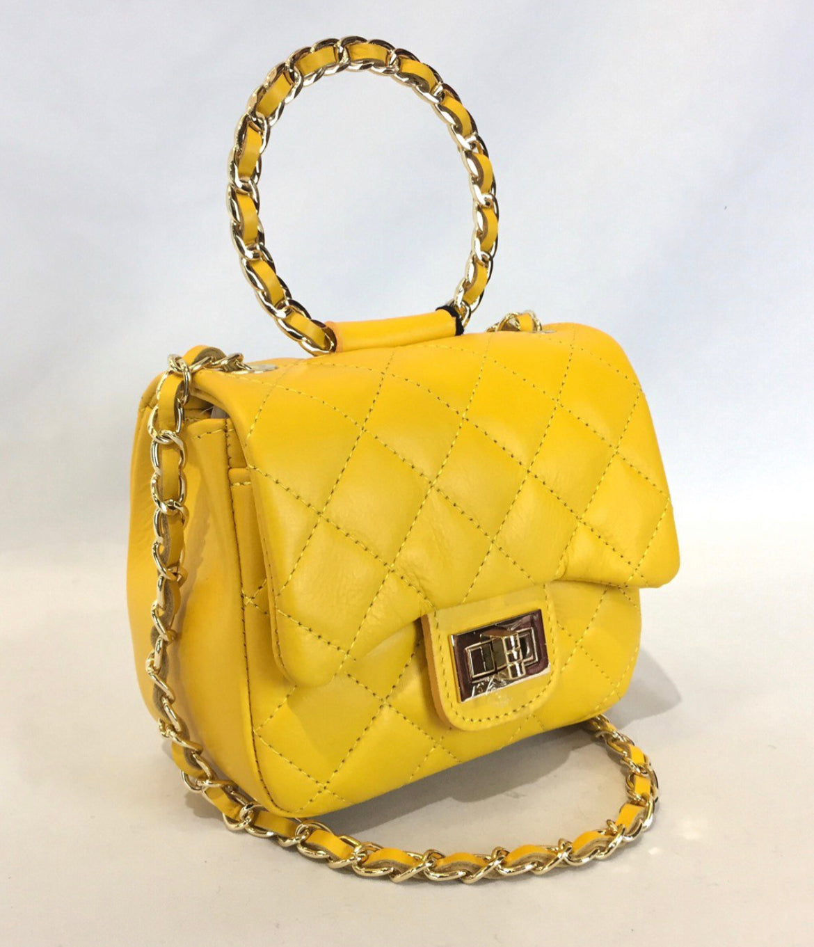 O Top-handle Quilted Mini Bag