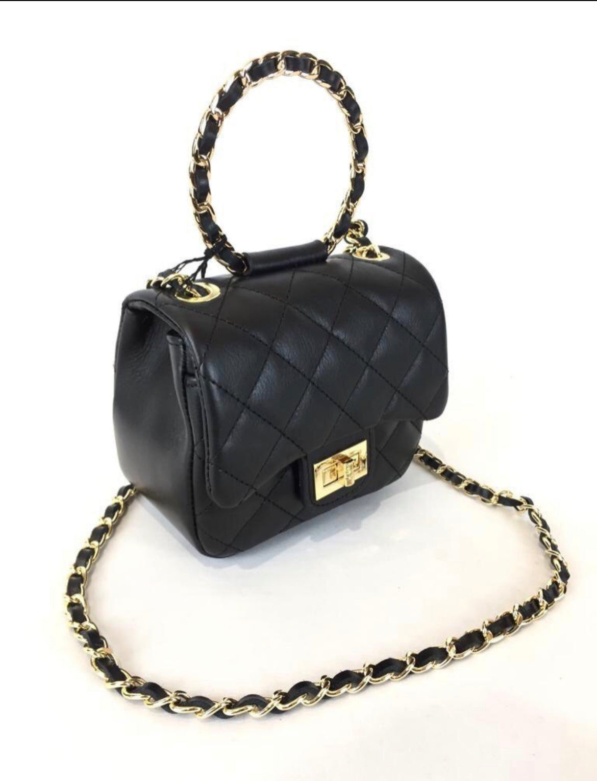 O Top-handle Quilted Mini Bag