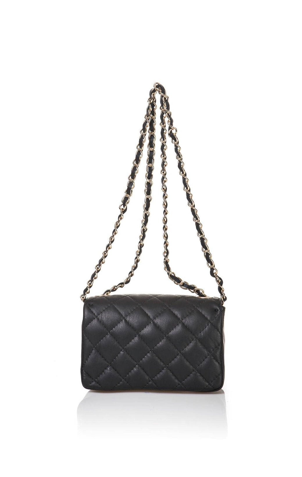 Mini diamond quilted leather bag